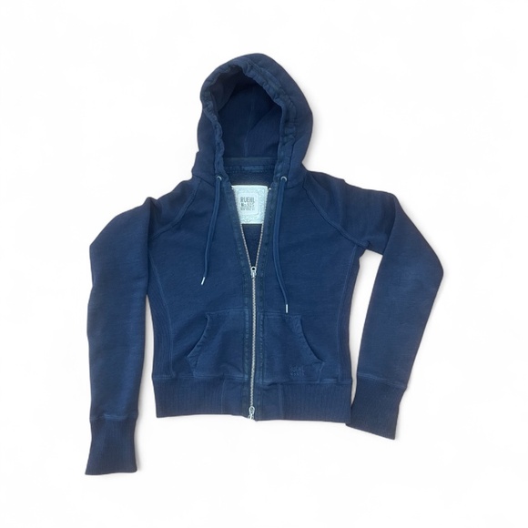 Ruehl No. 925 Blue  Double Zip  Hoodie Sweatshirt Sz Med Y2K - Picture 1 of 11